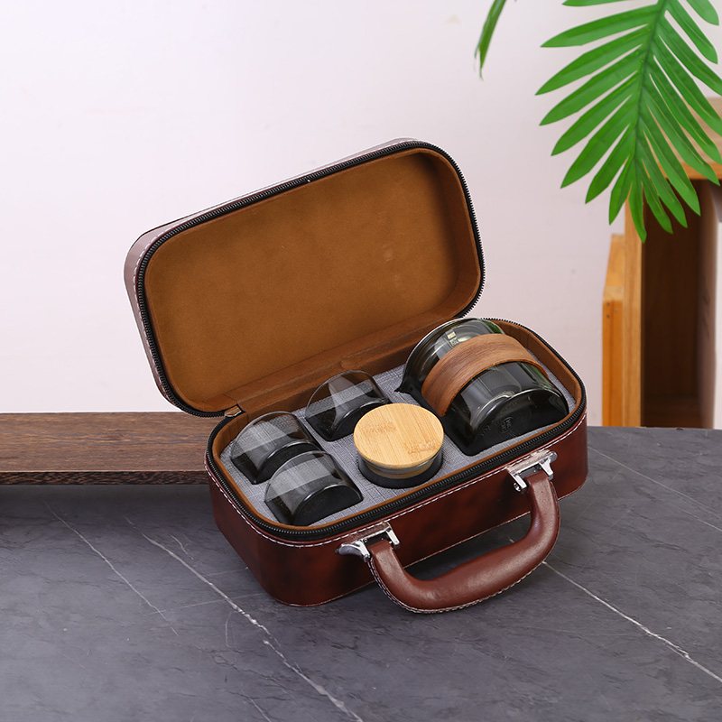 Little Brown Bag Travel Tea Set - Smoky Black view 2
