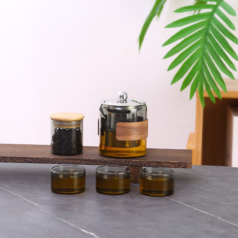 Little Brown Bag Travel Tea Set - Smoky Black view 3