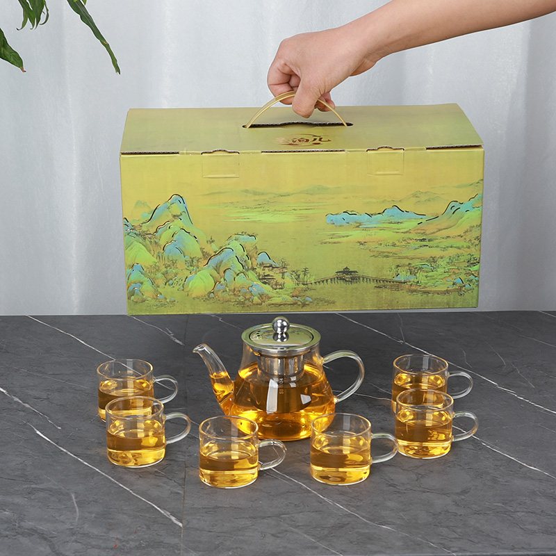A Thousand Li of Rivers & Mountains Seven-Piece Tea Set