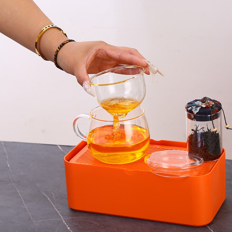 Travel Case Flower-Tea Cup Two-Piece Set