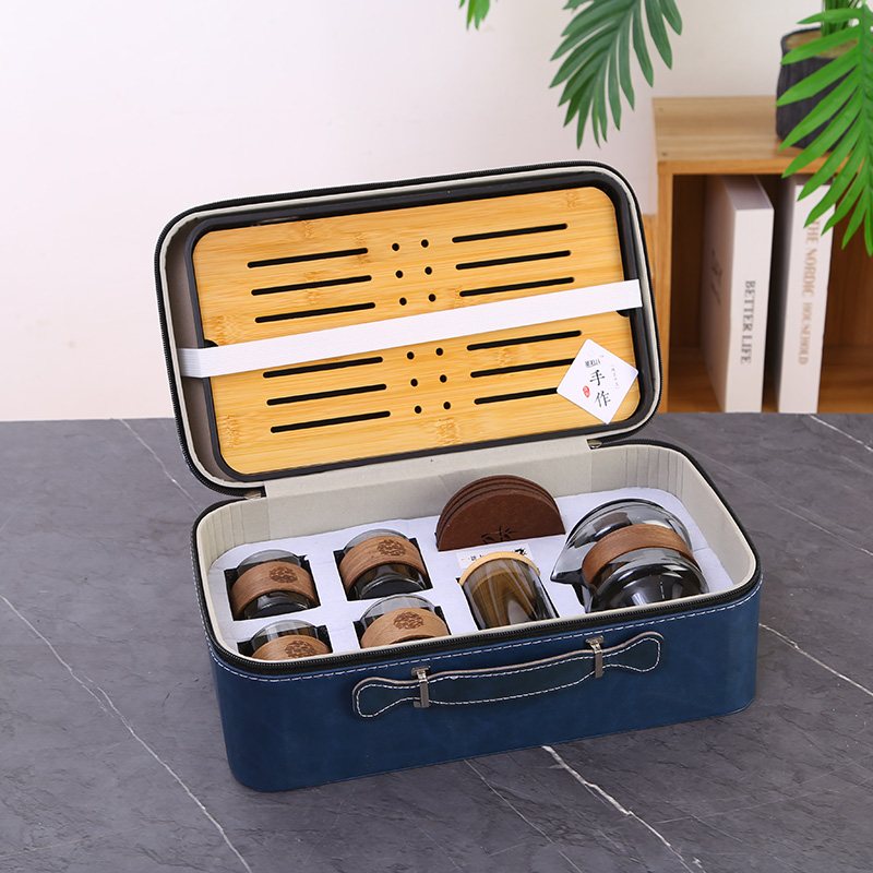 No.2 Leather Case Muyu Gaiwan Tea Set view 3