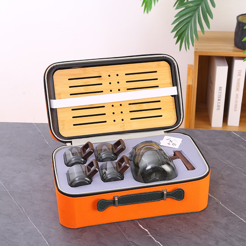 No.2 Leather Case Yanxie Teapot Set view 2