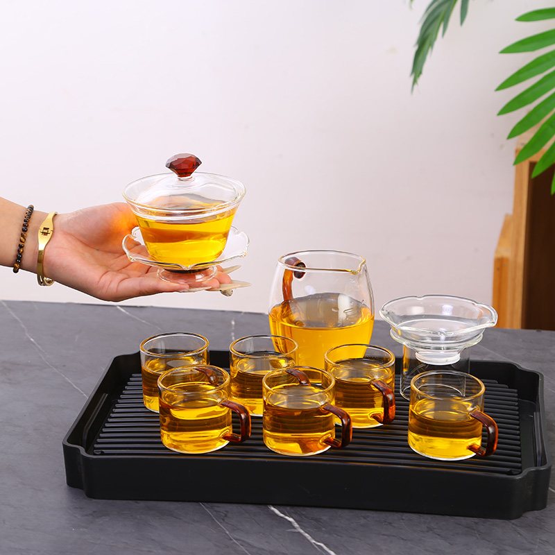 No.3 Leather Case Red-Diamond Gaiwan Set view 2