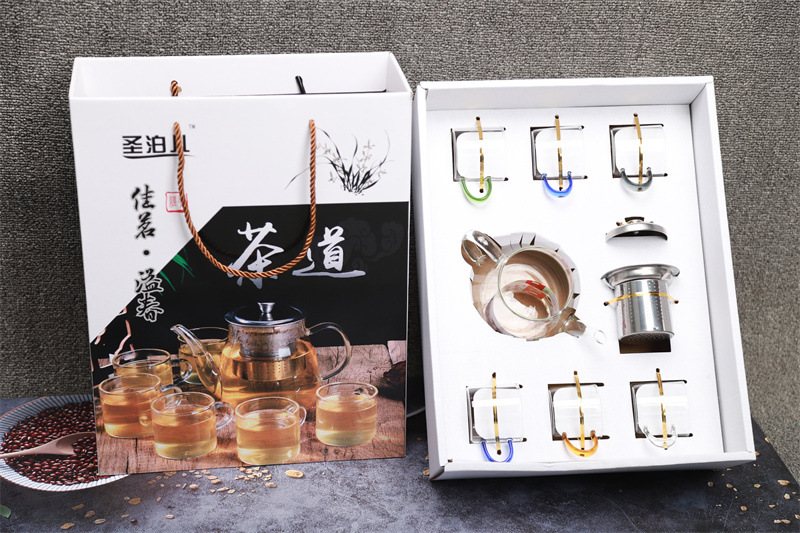 Biuidea Seven-Piece Tea Set - Color Handles view 2