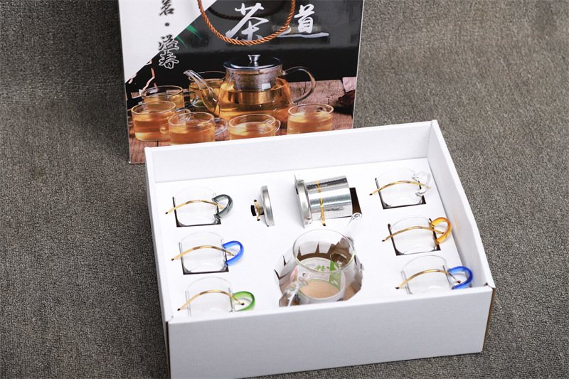 Biuidea Seven-Piece Tea Set - Color Handles view 3