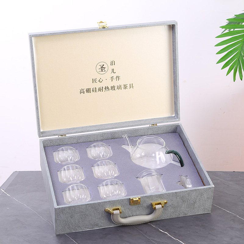 Wooden Case Tinghua Seven-Piece Tea Set view 2