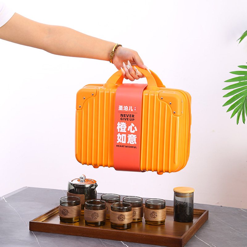 Suitcase Snap-Cup Eight-Piece Travel Tea Set view 2
