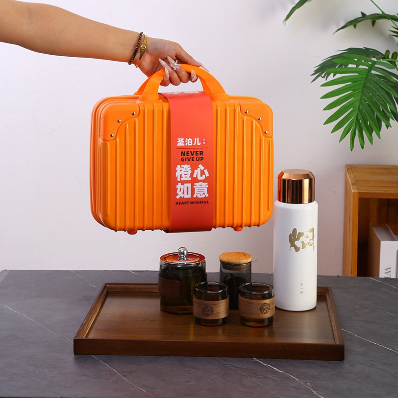 Suitcase Vacuum Bottle Tea Set - Smoky Black view 3