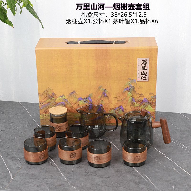 Ten-Thousand-Mile Landscape Yanxie Teapot Set view 2