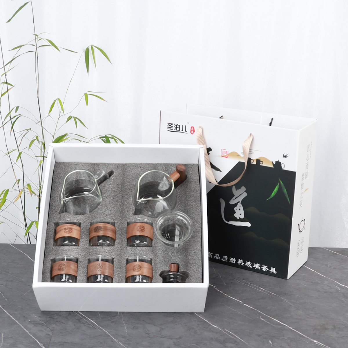 Black Tea Ceremony Eight-Piece Set - Yanxie Teapot view 2