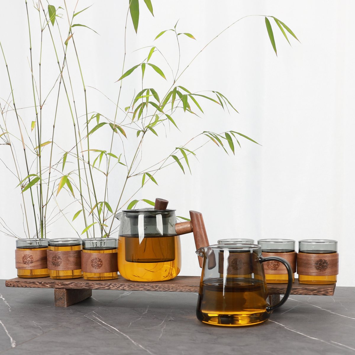 Black Tea Ceremony Eight-Piece Set - Smoky Black