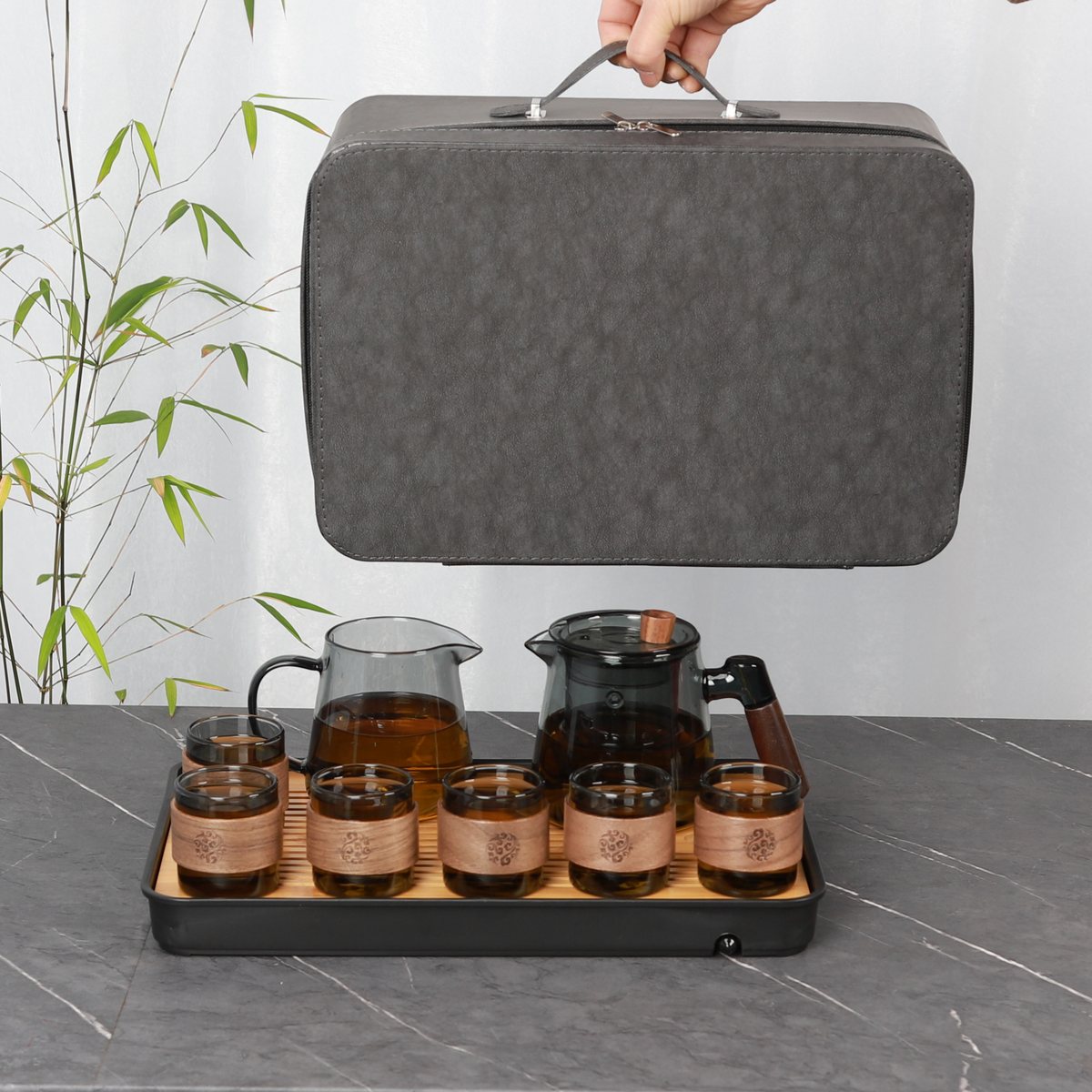 Jingxin Travel Tea Set - Snap Cups view 3