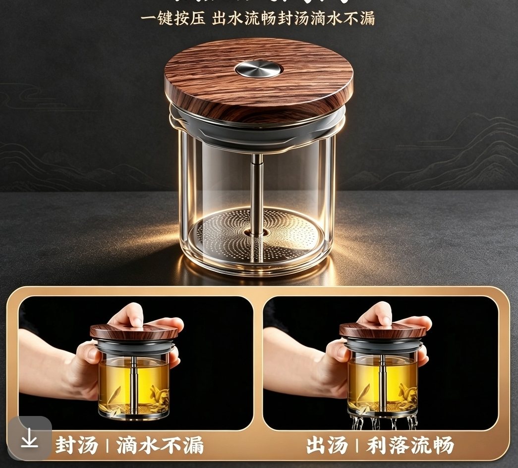 Thousand Mountains One-Touch Piao Yi Teapot Set view 2