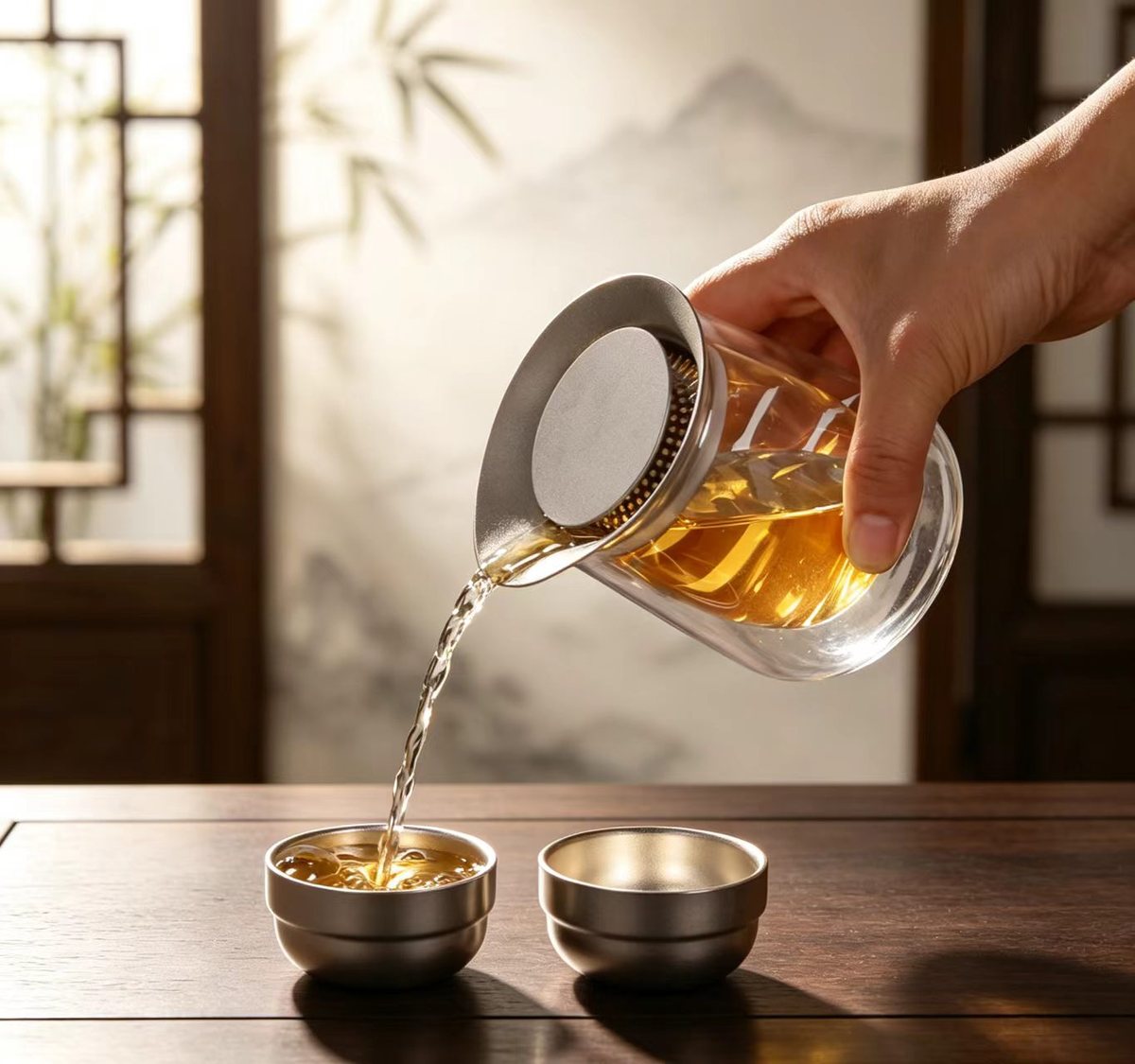 Pure Titanium Folding Travel Tea Set view 3