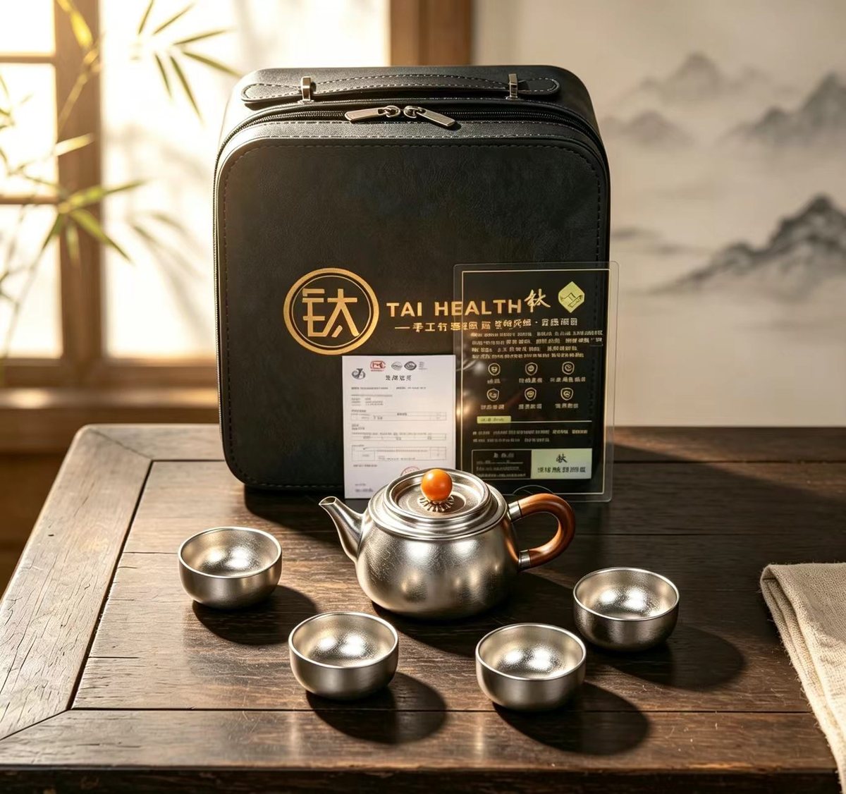 Titanium Gift Ti5 Tea Set view 3