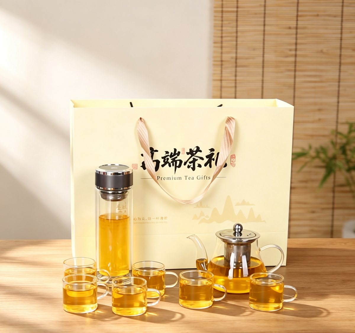 Premium Tea Gift A - Double-Wall Cup Tea Set view 2